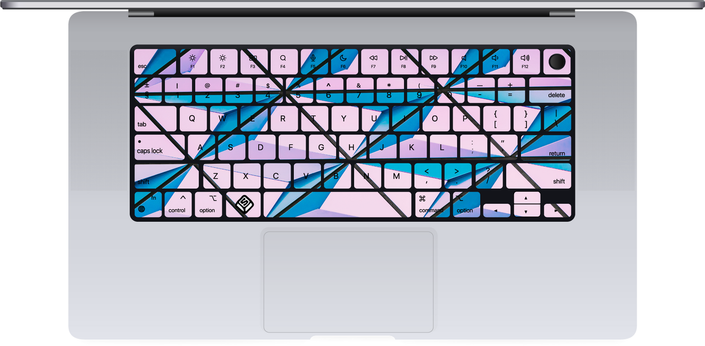 Pink & Blue MacBook Keyboard Sticker