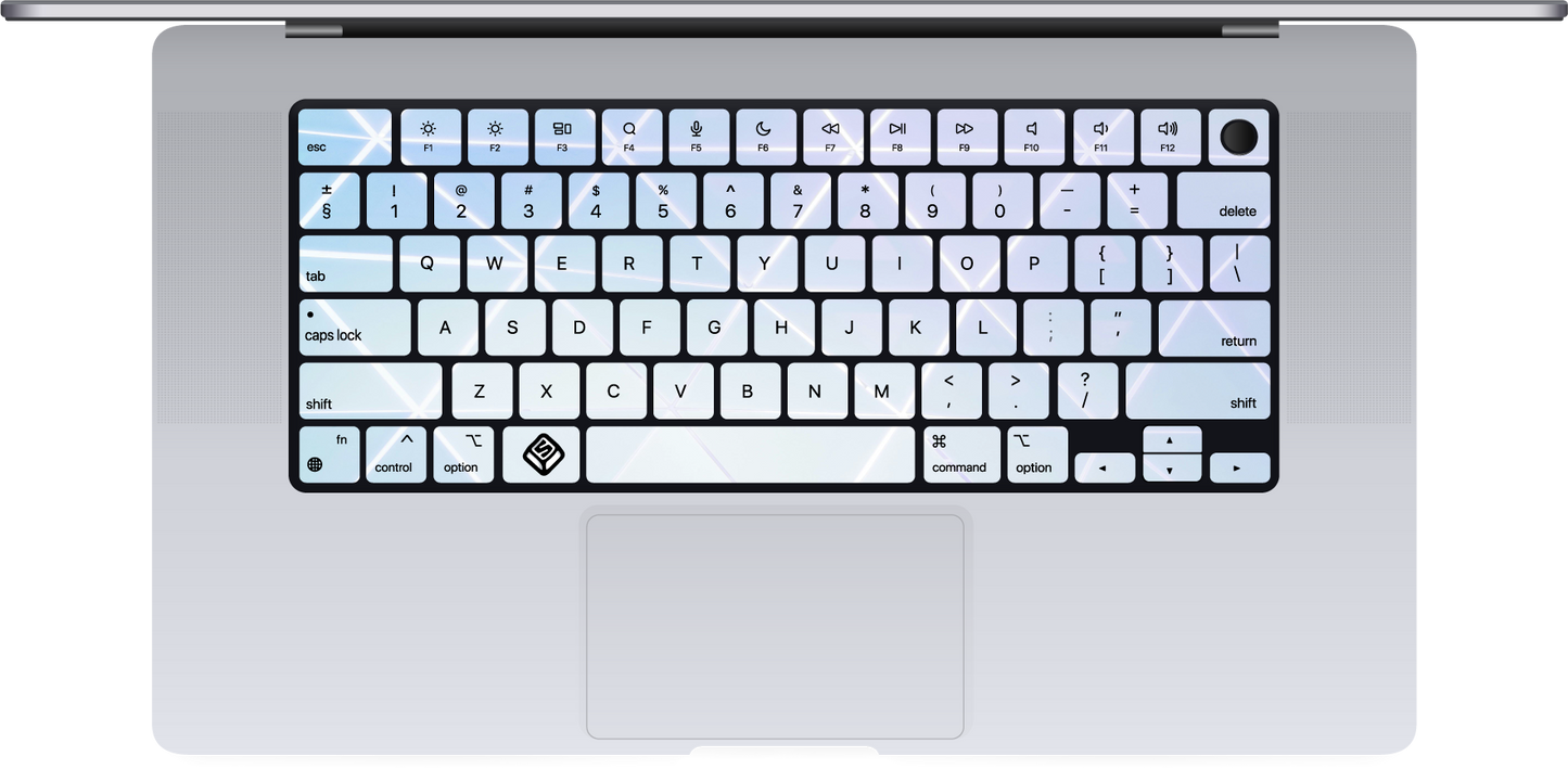 White Lasers MacBook Keyboard Sticker