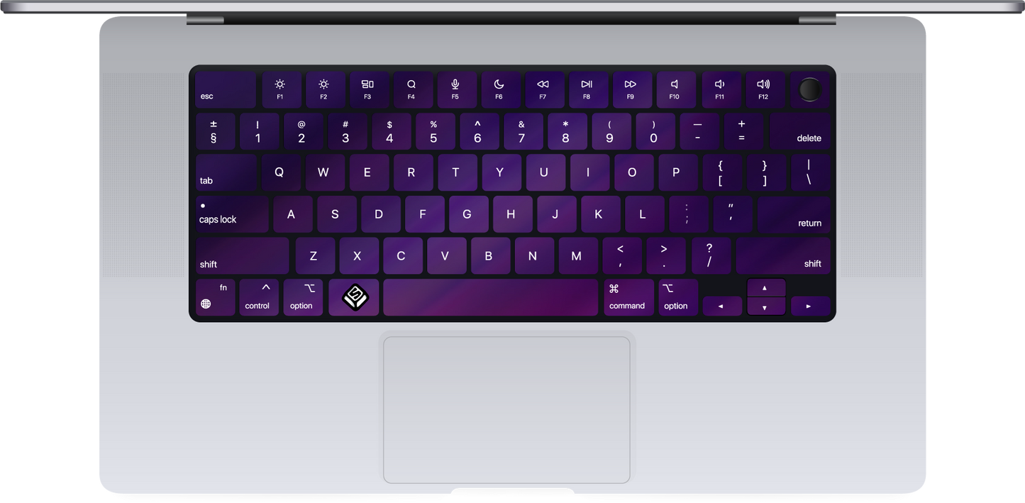 Dark Purple MacBook Keyboard Sticker